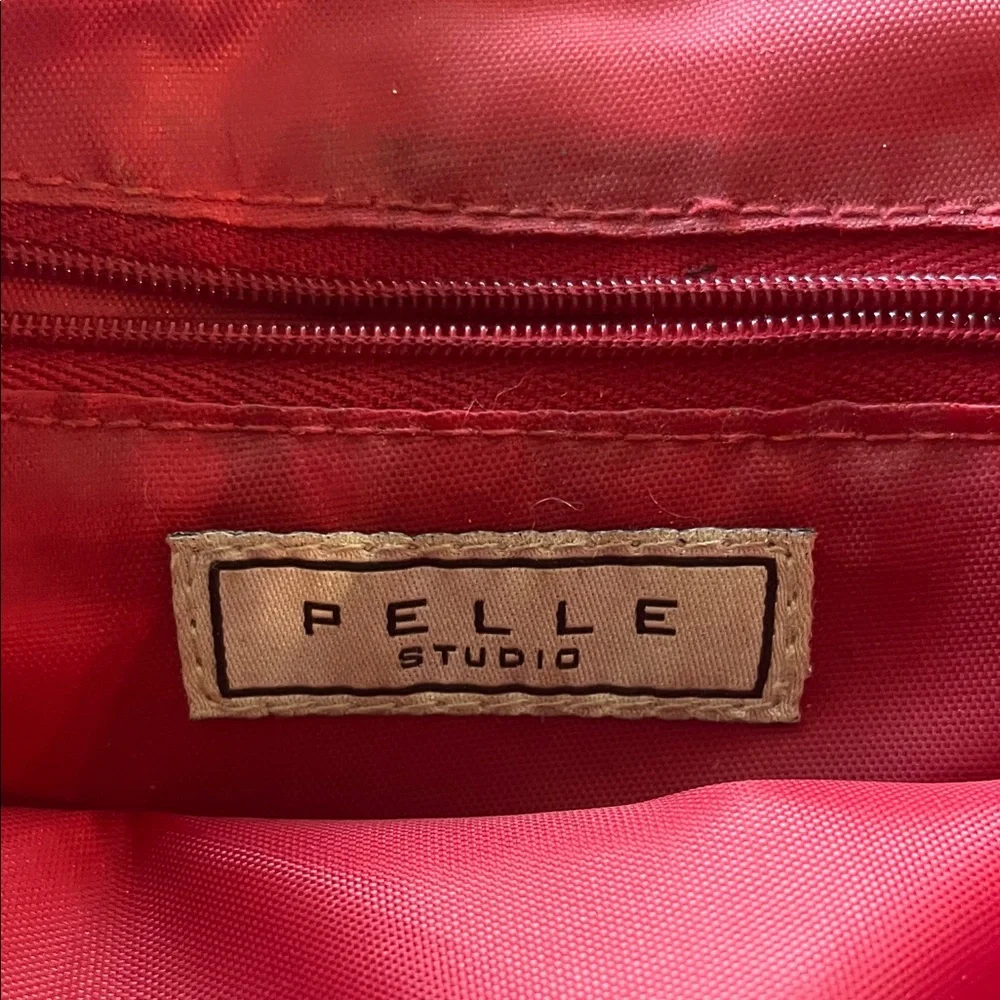 Pelle Studio Red Tote with Branded Patch - Picture 2 of 7